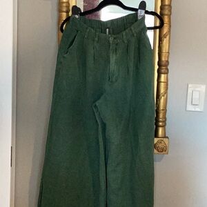 YFB Young Fabulous and Broke , Cosmo baggy pleated green pants.
